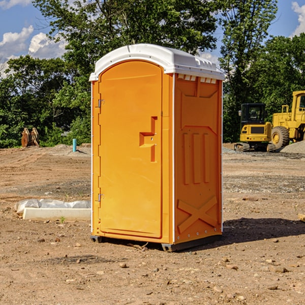 how often are the portable restrooms cleaned and serviced during a rental period in Crown Heights